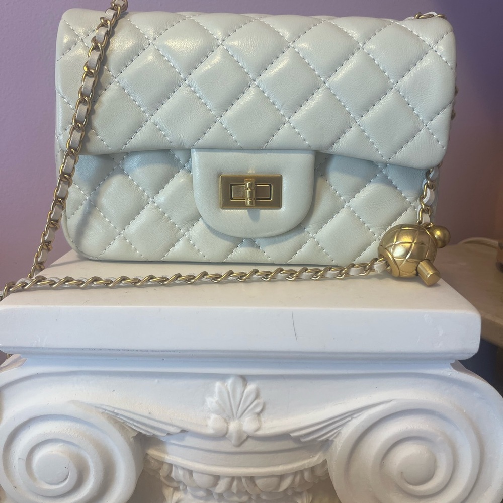 White Quilted Chain Bag